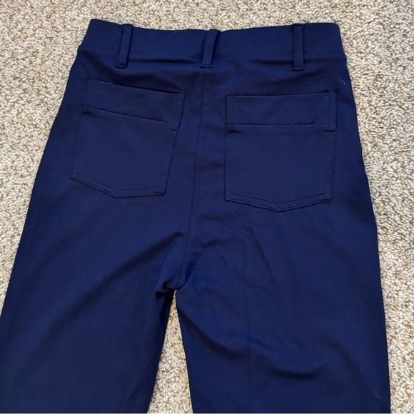 Yogipace XS Tall Navy Sporty Flare Yoga Pants – Pull-On, Stretchy, Back Pockets - Picture 7 of 10